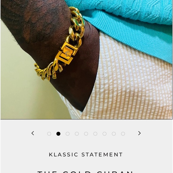 NWT 18K Gold Plated Chunky Link Thick Cuban Chain Statement Women's Bracelet - Picture 2 of 9